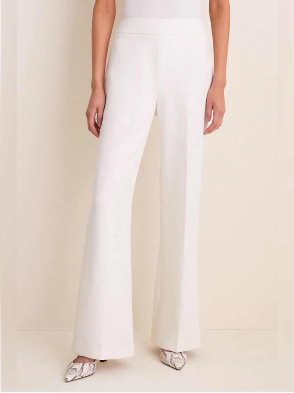 NWT Tuckernuck Cloud White Crepe Erin Pant Coconut Milk White Sz 10